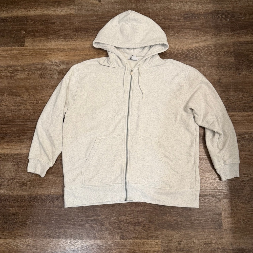 Athleta Heather Gray Zip-Up Hoodie